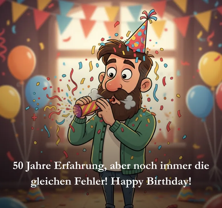 50 Jahre Erfahrung, aber noch immer die gleichen Fehler! Happy Birthday!
