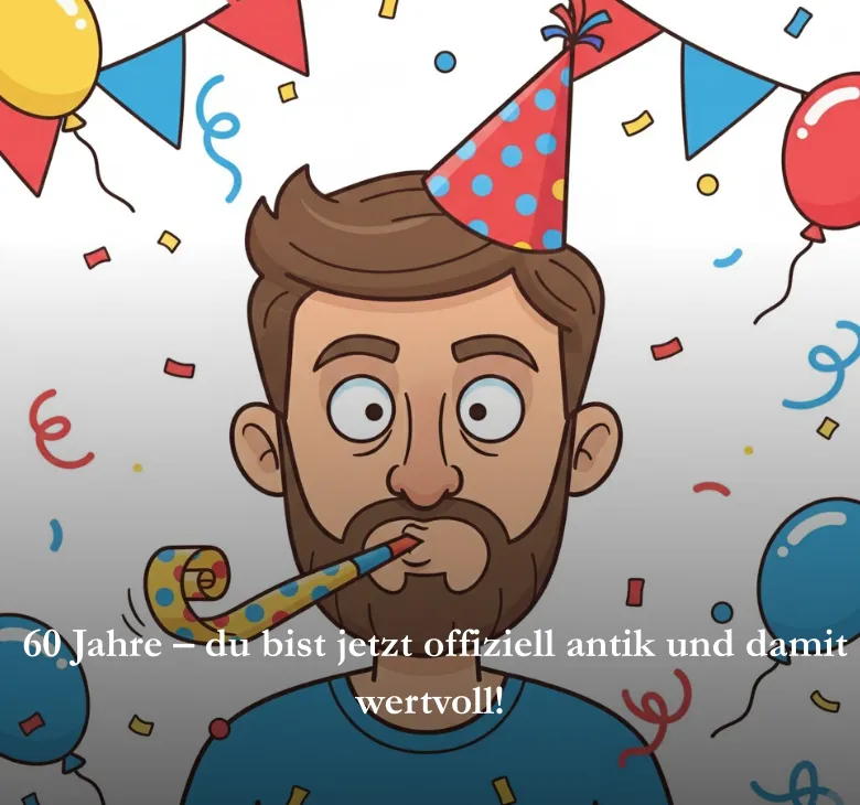  60 Jahre – du bist jetzt offiziell antik und damit wertvoll!
