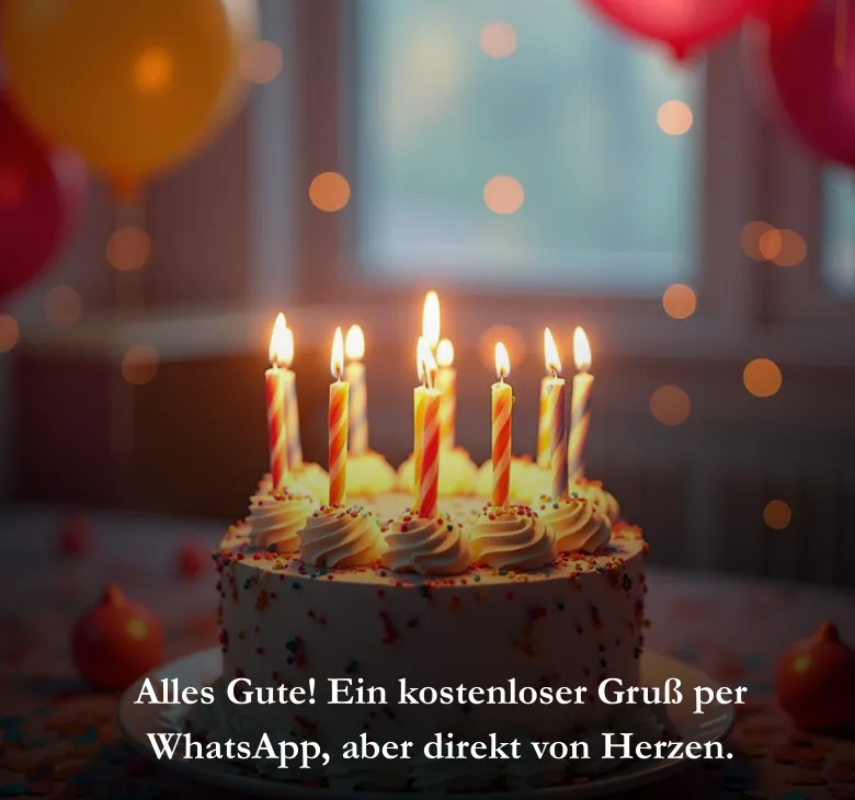 Alles Gute! Ein kostenloser Gruß per WhatsApp, aber direkt von Herzen.
