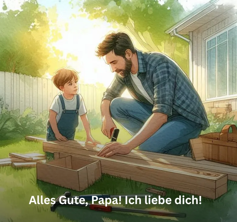 Alles Gute, Papa! Ich liebe dich!