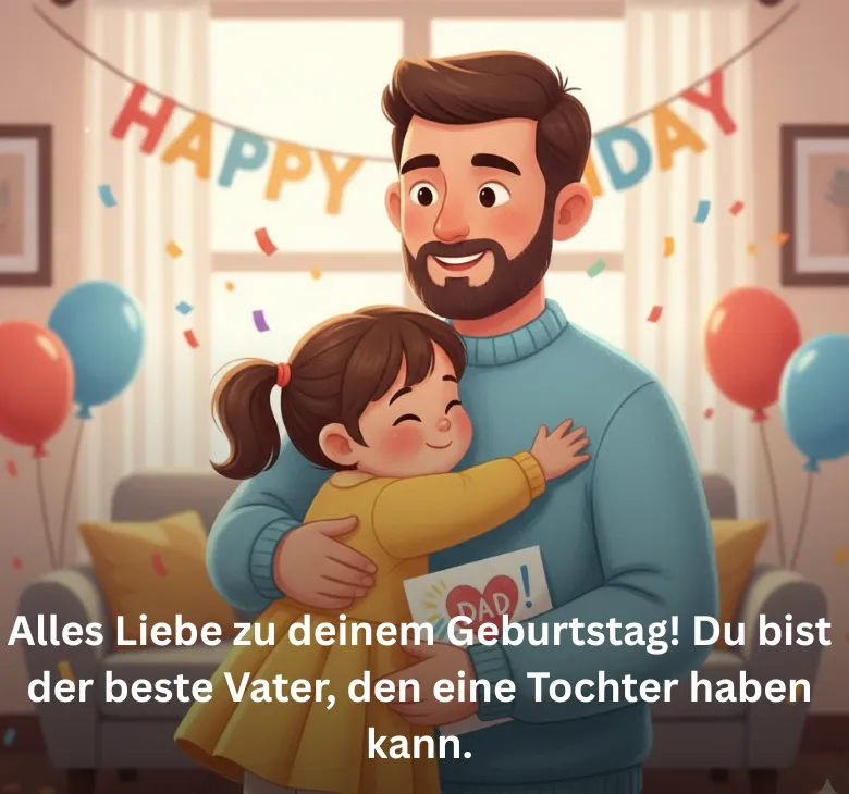 Alles Liebe zu deinem Geburtstag! Du bist der beste Vater, den eine Tochter haben kann