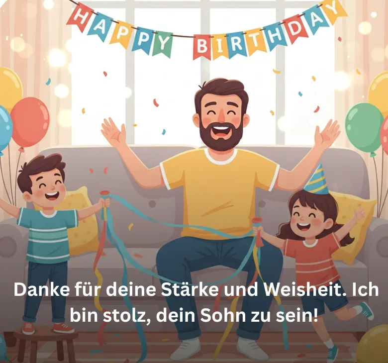 Danke für deine Stärke und Weisheit. Ich bin stolz, dein Sohn zu sein!
