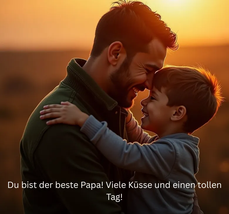 Du bist der beste Papa! Viele Küsse und einen tollen Tag!