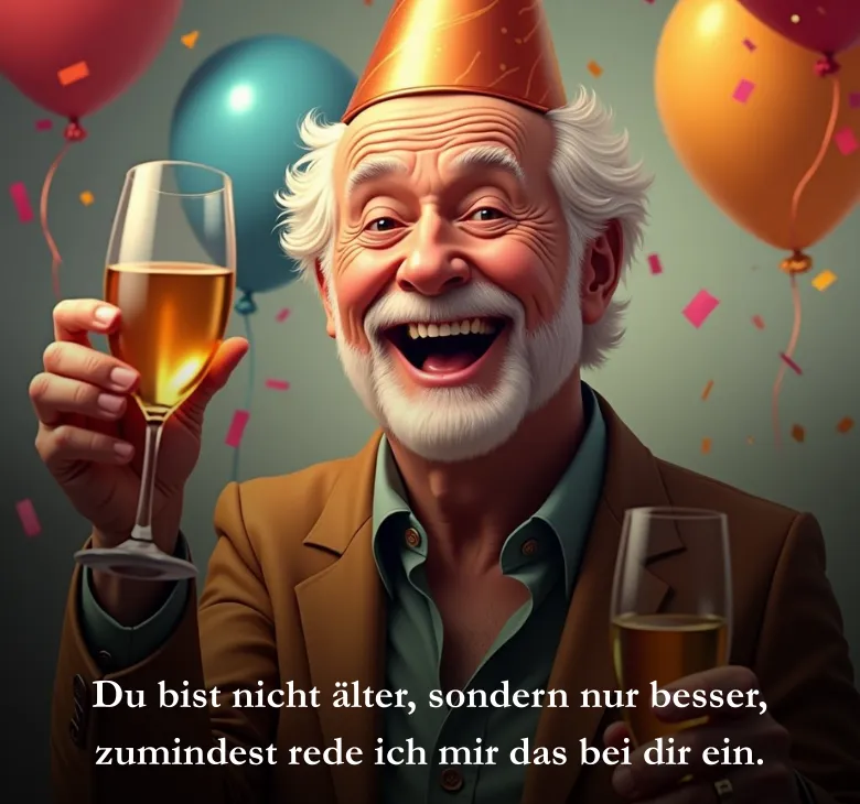 Du bist nicht älter, sondern nur besser, zumindest rede ich mir das bei dir ein.