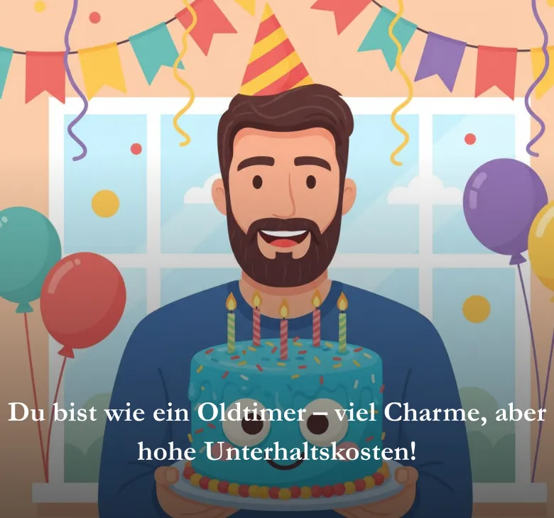 Du bist wie ein Oldtimer – viel Charme, aber hohe Unterhaltskosten!