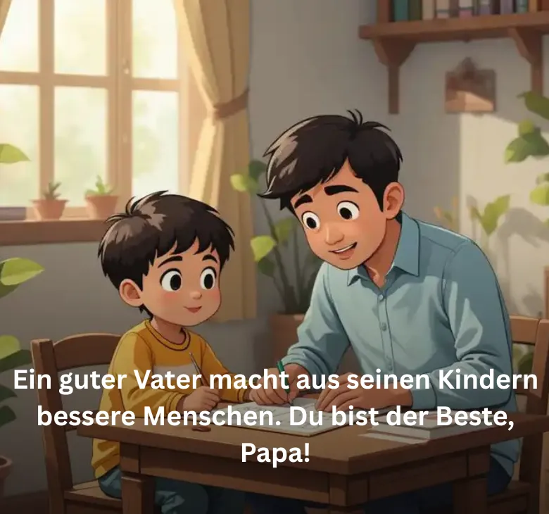 Ein guter Vater macht aus seinen Kindern bessere Menschen. Du bist der Beste, Papa!