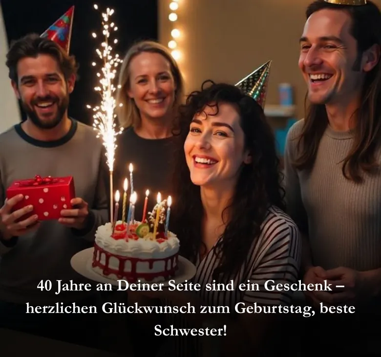 Geburtstagswünsche 40 Schwester
