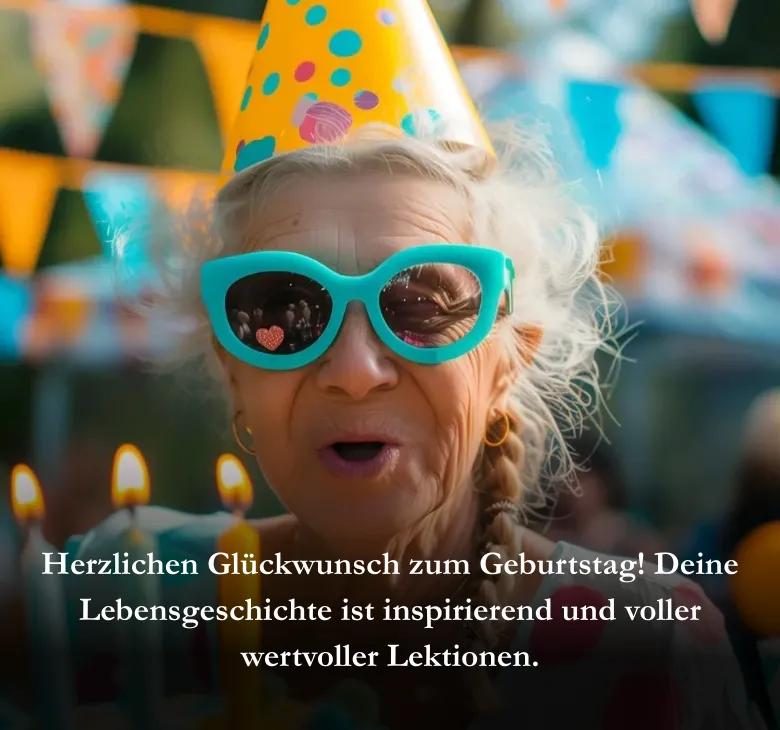 Geburtstagswünsche für Alte Frau
