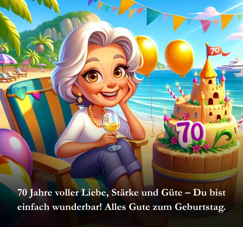 Geburtstagswünsche für Frauen 70
