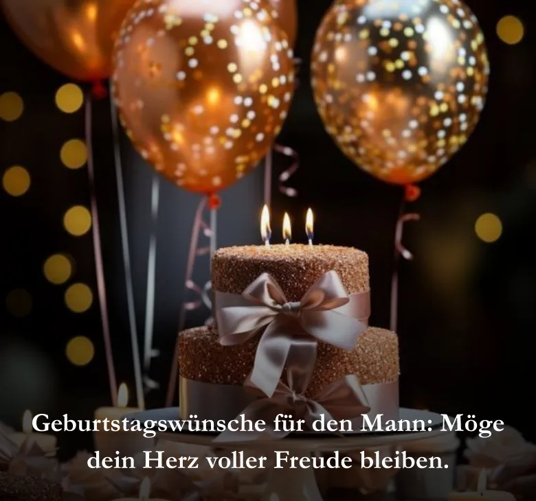 Geburtstagswünsche für den Mann: Möge dein Herz voller Freude bleiben.
