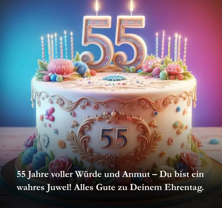 Geburtstagswünsche zum 55 für eine Frau
