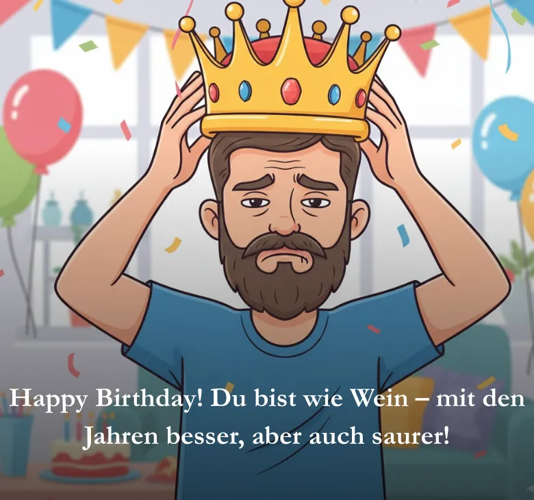 Happy Birthday! Du bist wie Wein – mit den Jahren besser, aber auch saurer!
