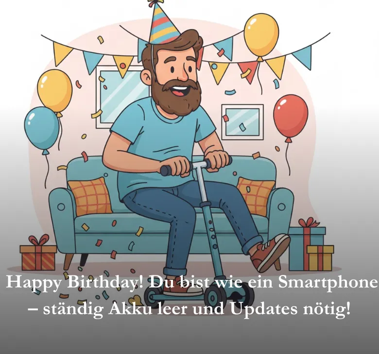  Happy Birthday! Du bist wie ein Smartphone – ständig Akku leer und Updates nötig!
