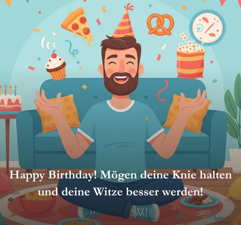 Happy Birthday! Mögen deine Knie halten und deine Witze besser werden!
