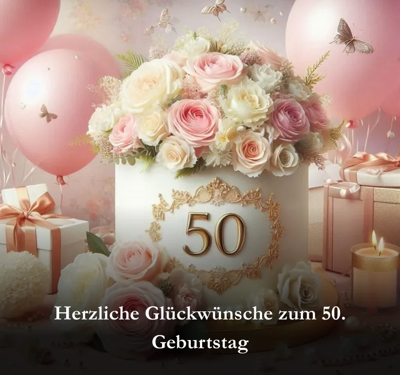 Herzliche Glückwünsche zum 50. Geburtstag