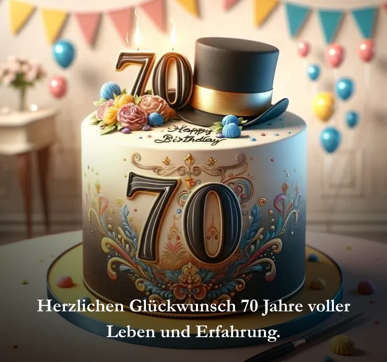 Herzlichen Glückwunsch 70 Jahre voller Leben und Erfahrung.