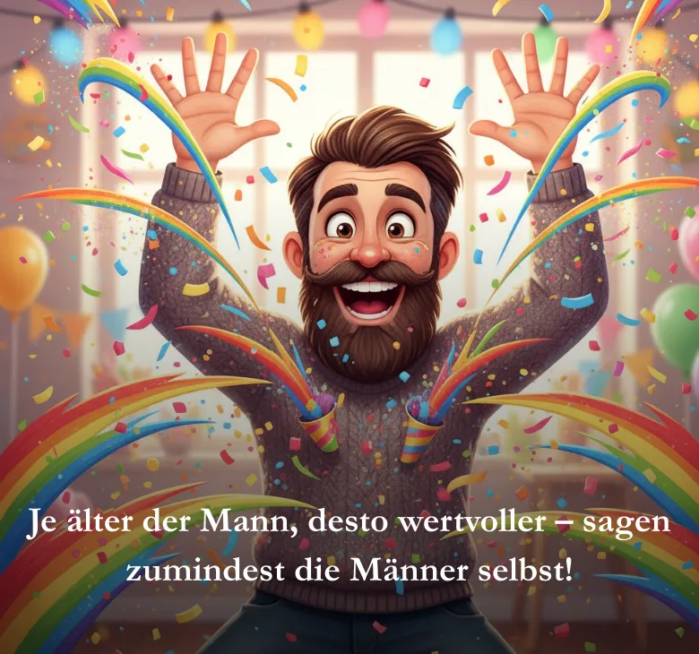 Je älter der Mann, desto wertvoller – sagen zumindest die Männer selbst!
