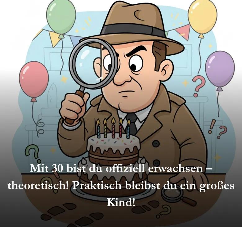 Mit 30 bist du offiziell erwachsen – theoretisch! Praktisch bleibst du ein großes Kind!
