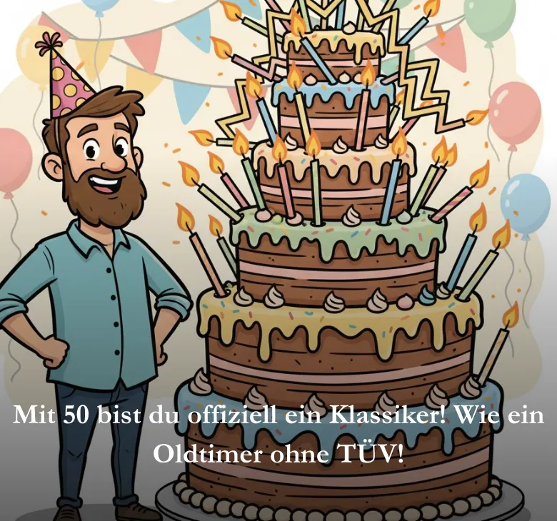 Mit 50 bist du offiziell ein Klassiker! Wie ein Oldtimer ohne TÜV!