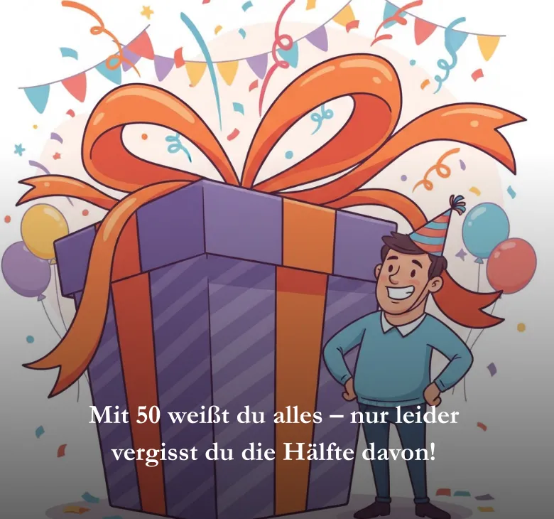 Mit 50 weißt du alles – nur leider vergisst du die Hälfte davon!