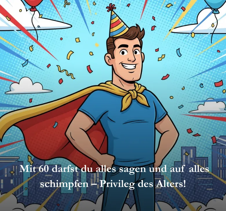  Mit 60 darfst du alles sagen und auf alles schimpfen – Privileg des Alters!
