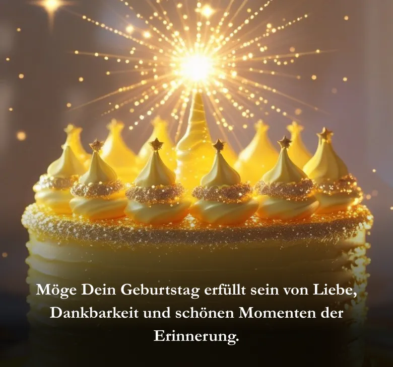 Möge Dein Geburtstag erfüllt sein von Liebe, Dankbarkeit und schönen Momenten der Erinnerung.
