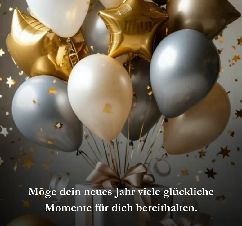 Möge dein neues Jahr viele glückliche Momente für dich bereithalten.