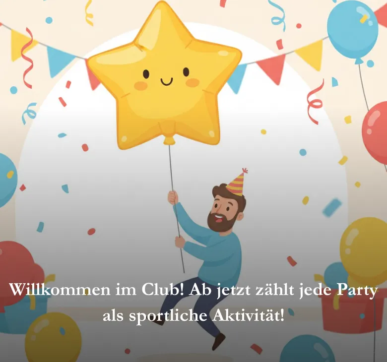 Willkommen im Club! Ab jetzt zählt jede Party als sportliche Aktivität!