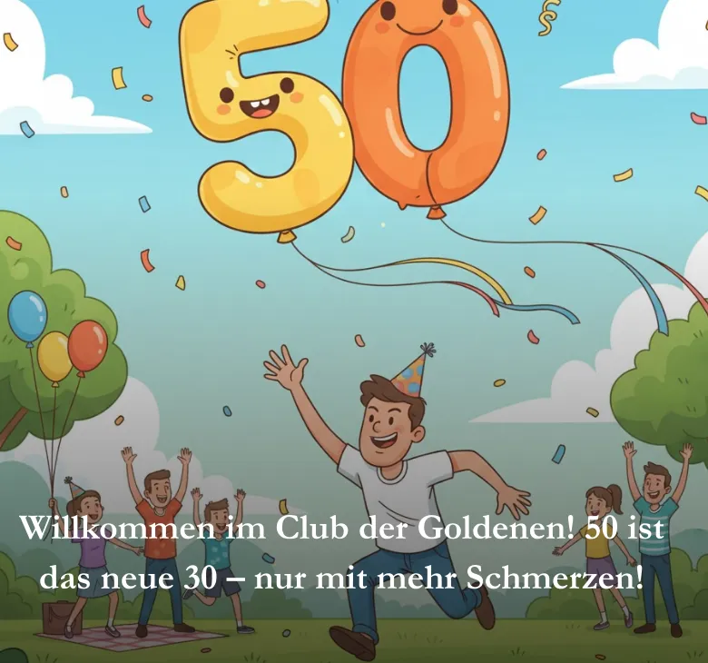 Willkommen im Club der Goldenen! 50 ist das neue 30 – nur mit mehr Schmerzen!