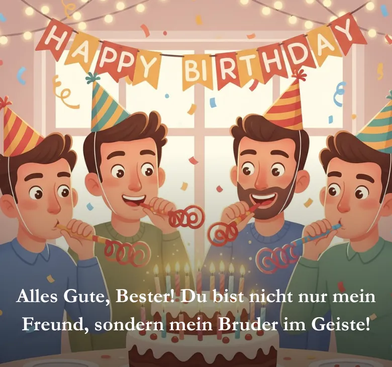 Alles Gute, Bester! Du bist nicht nur mein Freund, sondern mein Bruder im Geiste!