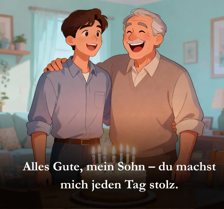 Alles Gute, mein Sohn – du machst mich jeden Tag stolz.
