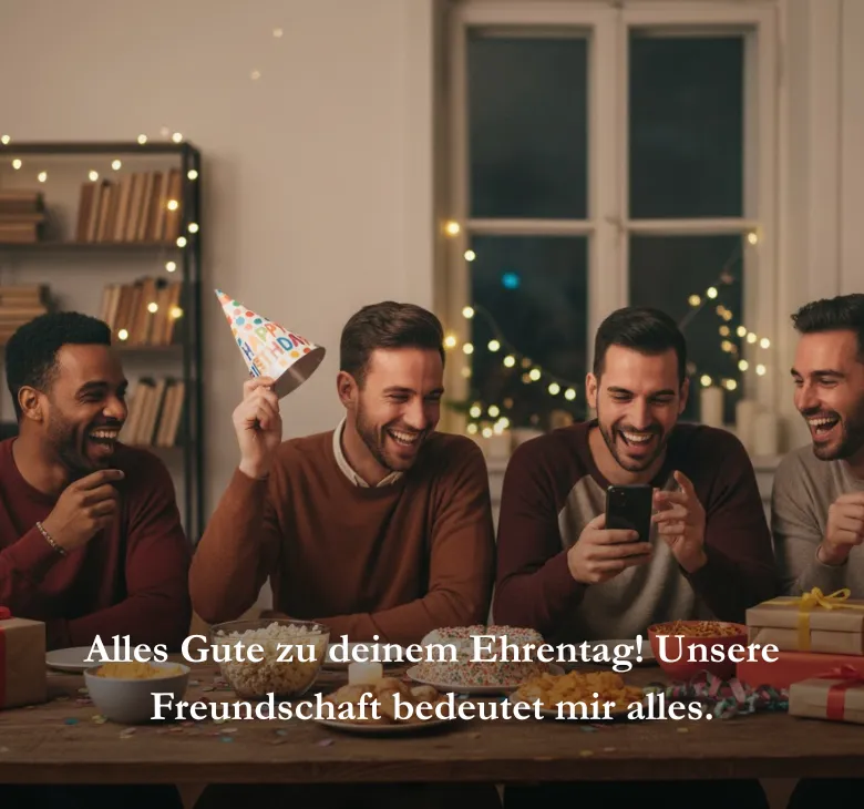 Alles Gute zu deinem Ehrentag! Unsere Freundschaft bedeutet mir alles.
