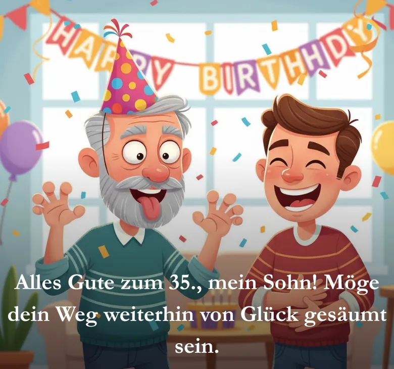 Alles Gute zum 35., mein Sohn! Möge dein Weg weiterhin von Glück gesäumt sein