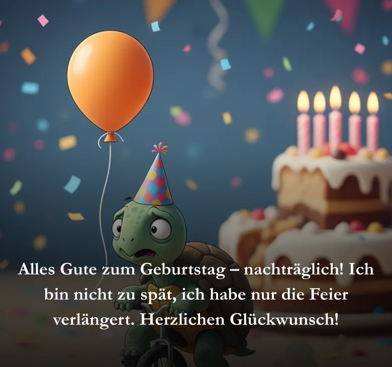 Alles Gute zum Geburtstag  nachträglich! Ich bin nicht zu spät, ich habe nur die Feier verlängert. Herzlichen Glückwunsch