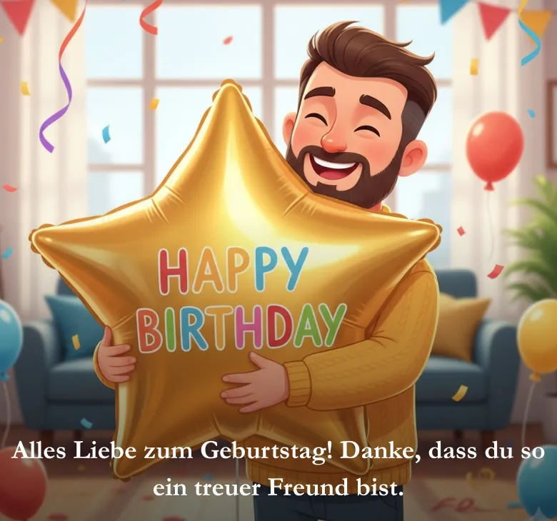 Alles Liebe zum Geburtstag! Danke, dass du so ein treuer Freund bist.