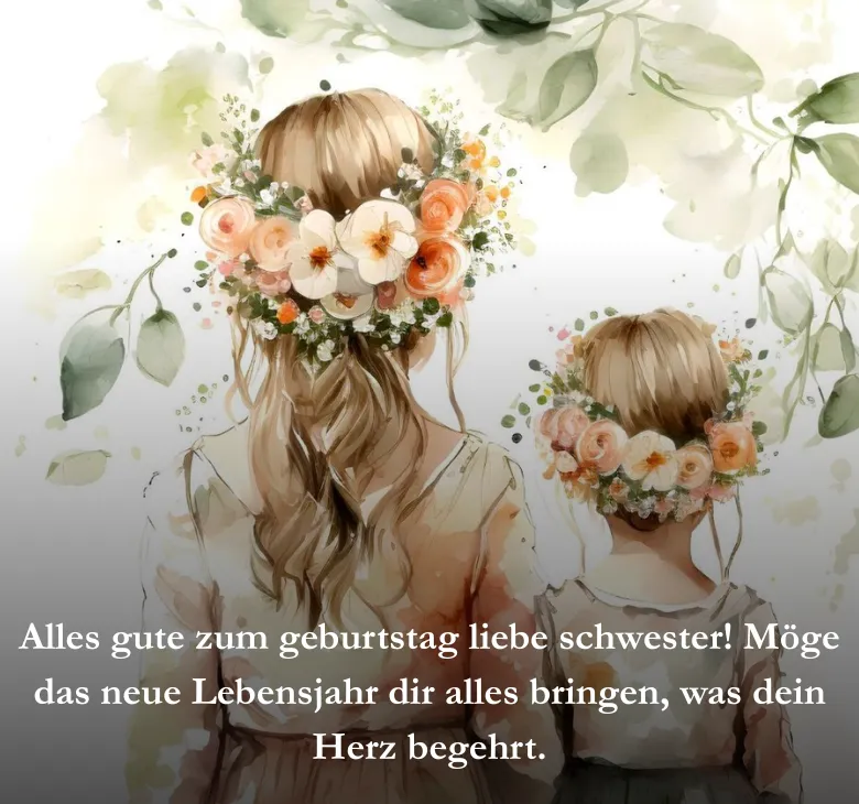 Alles gute zum geburtstag liebe schwester! Möge das neue Lebensjahr dir alles bringen, was dein Herz begehrt.