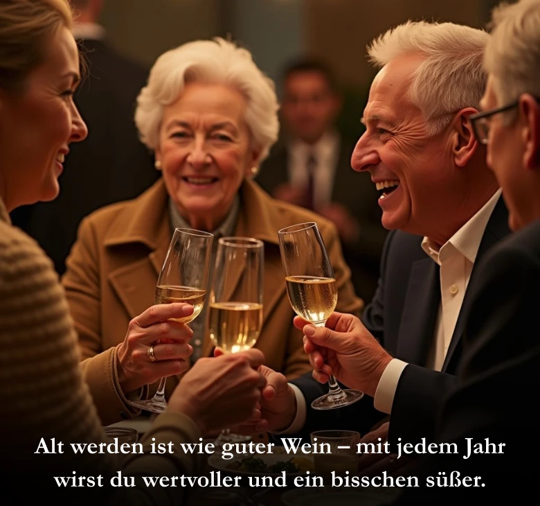 Alt werden ist wie guter Wein – mit jedem Jahr wirst du wertvoller und ein bisschen süßer