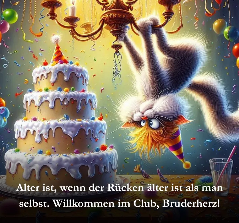 Alter ist, wenn der Rücken älter ist als man selbst. Willkommen im Club, Bruderherz!