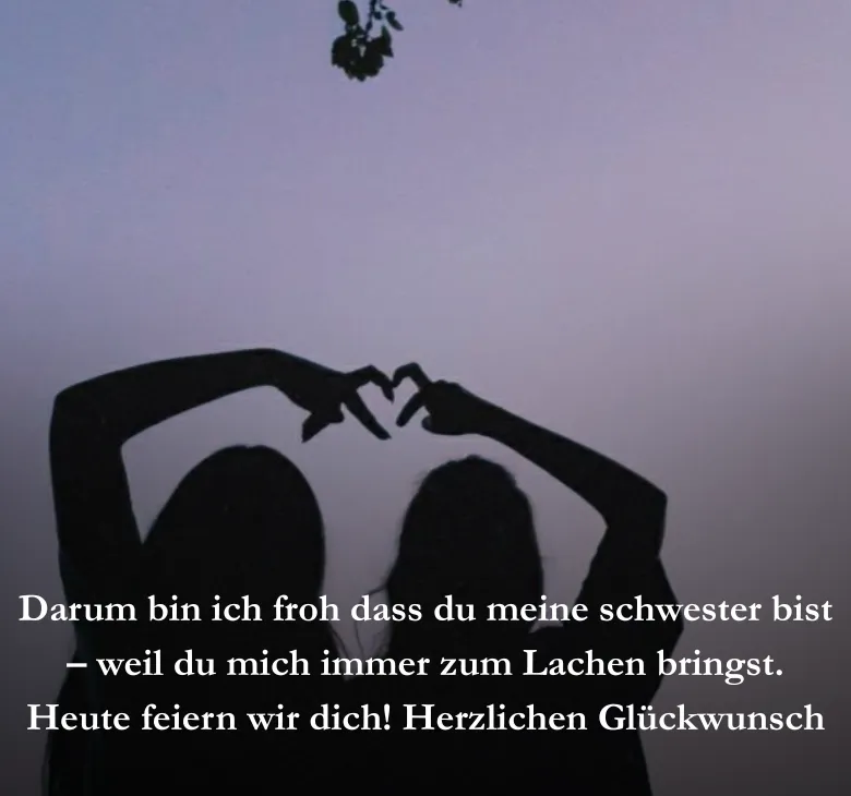 Danke das du meine schwester bist und meine beste Freundin zugleich. Ich wünsche dir zum Geburtstag nur das Allerbeste 