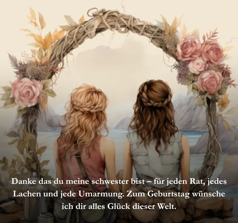 Danke das du meine schwester bist – für jeden Rat, jedes Lachen und jede Umarmung. Zum Geburtstag wünsche ich dir alles Glück dieser Welt