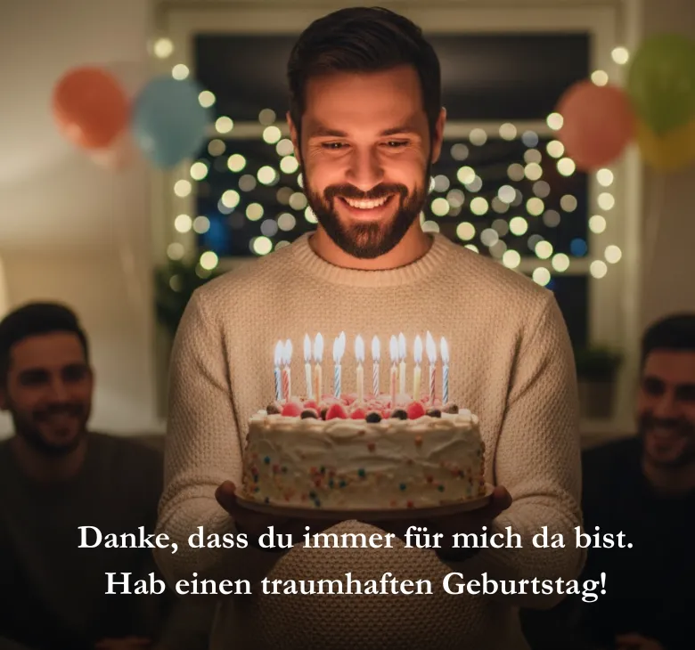 Danke, dass du immer für mich da bist. Hab einen traumhaften Geburtstag!