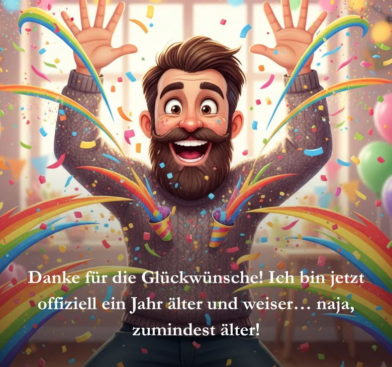 Danke für die Glückwünsche! Ich bin jetzt offiziell ein Jahr älter und weiser… naja, zumindest älter!