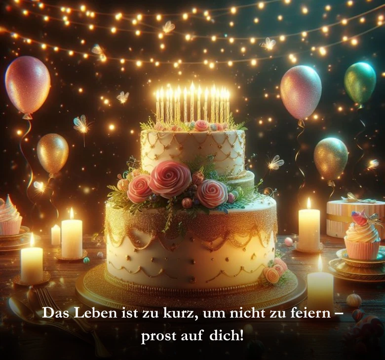 Das Leben ist zu kurz, um nicht zu feiern – prost auf dich!