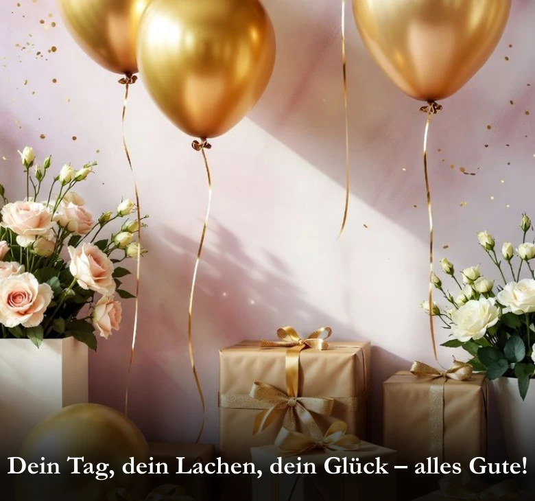 Dein Tag, dein Lachen, dein Glück – alles Gute!