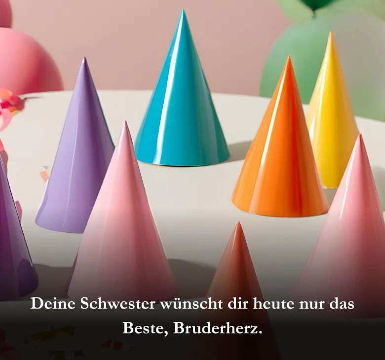 Deine Schwester wünscht dir heute nur das Beste, Bruderherz.
