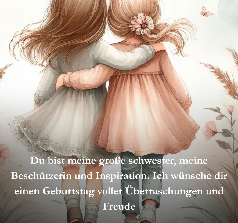 Du bist meine große schwester und hast mir so viel beigebracht. Zum Geburtstag danke ich dir für alles! Feiere schön