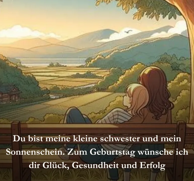 Du bist meine kleine schwester und mein Sonnenschein. Zum Geburtstag wünsche ich dir Glück, Gesundheit und Erfolg