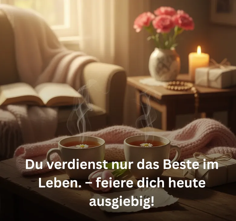 Du verdienst nur das Beste im Leben. – feiere dich heute ausgiebig!