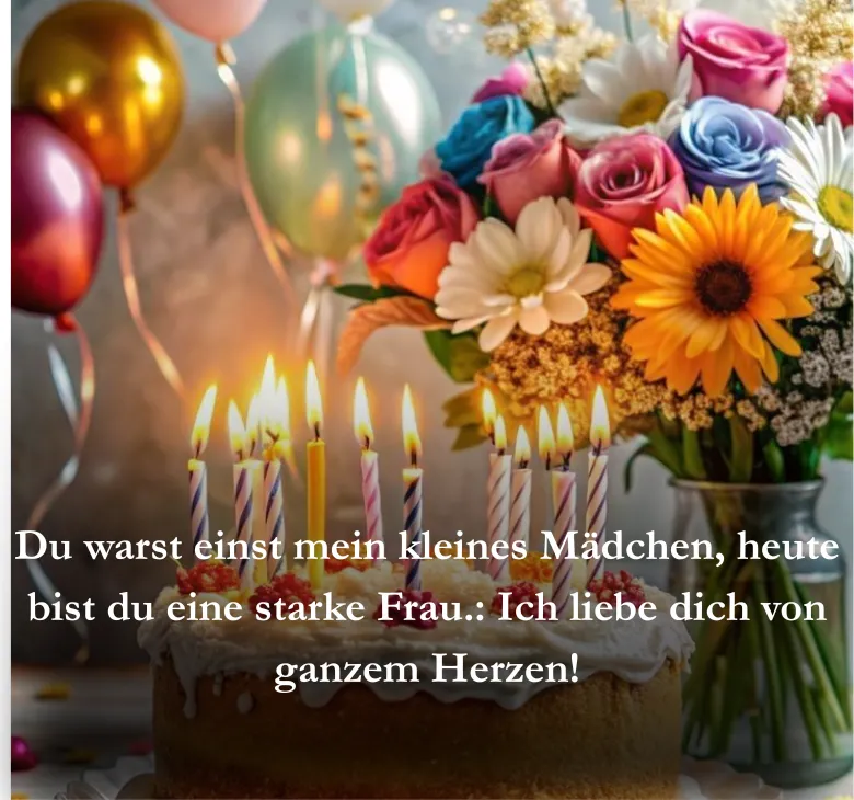 Du warst einst mein kleines Mädchen, heute bist du eine starke Frau.: Ich liebe dich von ganzem Herzen!