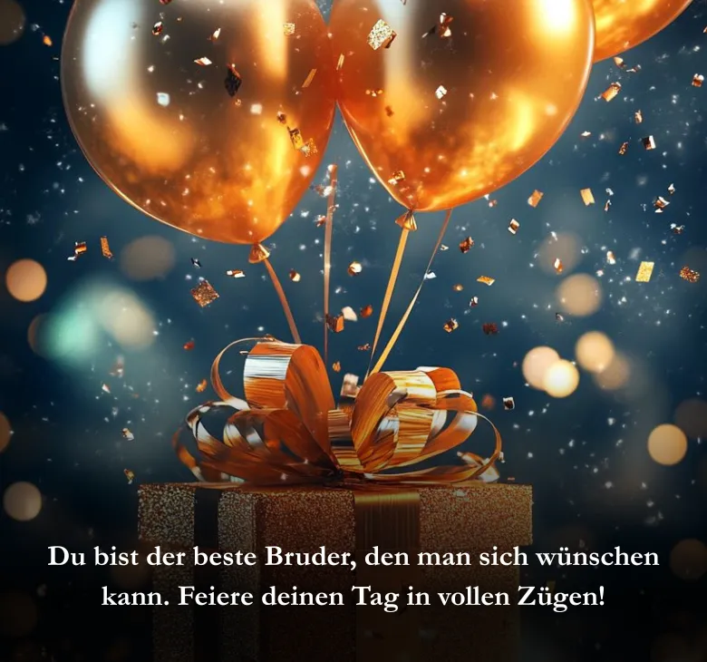 Du bist der beste Bruder, den man sich wünschen kann. Feiere deinen Tag in vollen Zügen!